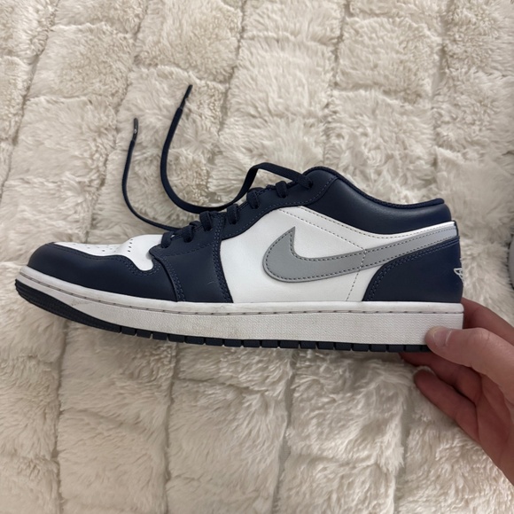 Jordan Other - Jordan 1 low navy white silver 9.5